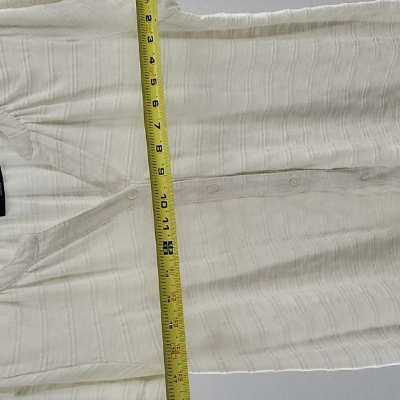 Cream Lane Bryant Short Sleeve Buttoned Up  Women's Top - Picture 13 of 13